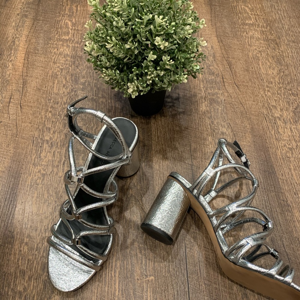 ReBecca mink off sandal with heel